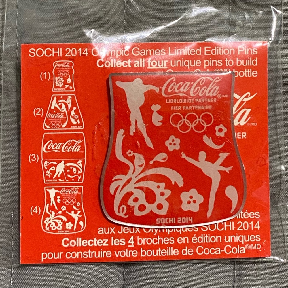 🔴2/$10 SALE🔴 COCA-COLA 2014 Sochi Winter Olympic Games Limited Edition Pin